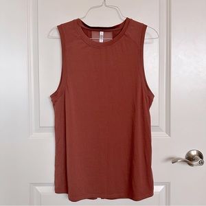 XS Fabletics Loose Activewear Muscle Tank in Burnt Orange